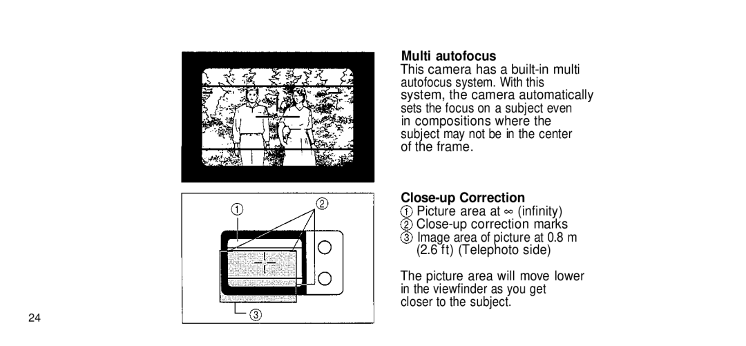 Olympus 170 Deluxe manual Multi autofocus 