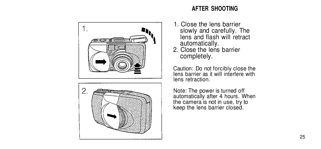 Olympus 170 Deluxe manual After Shooting 