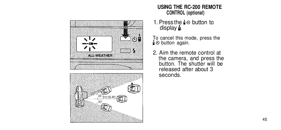 Olympus 170 Deluxe manual To cancel this mode, press the button again 