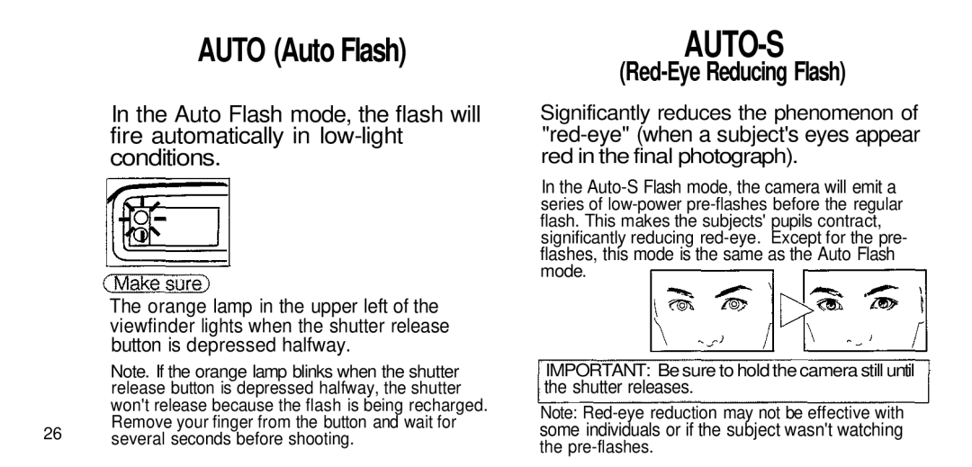 Olympus 211 manual Red-Eye Reducing Flash, Significantly reduces the phenomenon, Red in the final photograph 