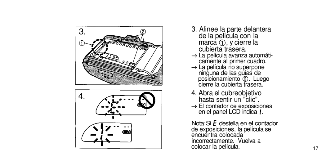 Olympus 80 manual Abra el cubreobjetivo hasta sentir un clic 