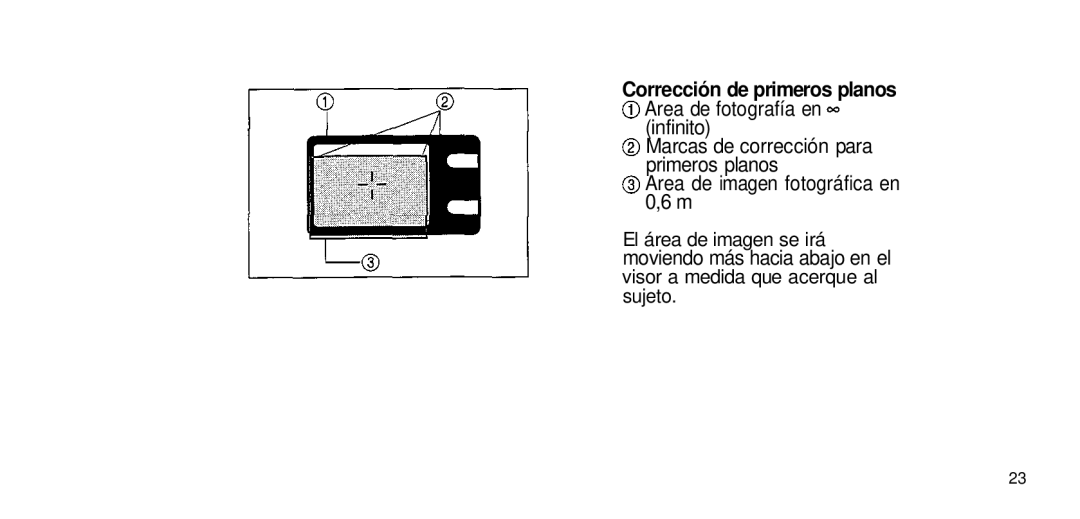 Olympus 80 manual Corrección de primeros planos 