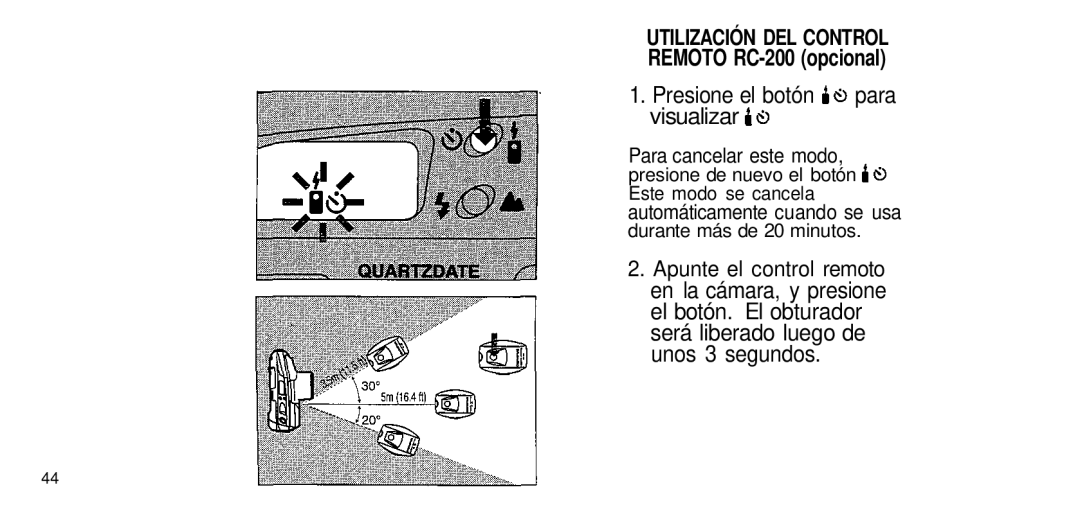 Olympus 80 manual Utilización DEL Control, Para cancelar este modo, Automáticamente cuando se usa 