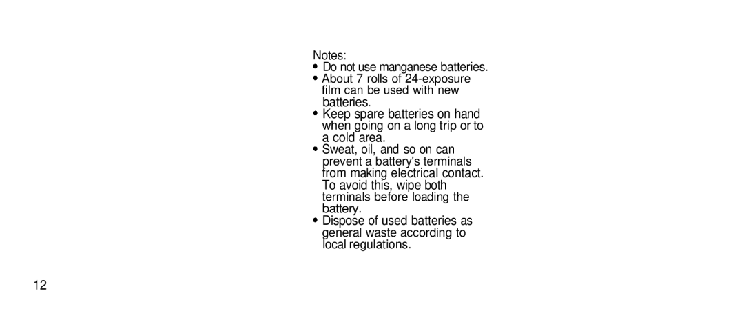 Olympus 80S manual From making electrical contact. To avoid this, wipe both 