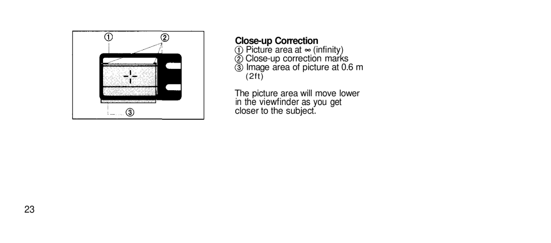 Olympus 80S manual Close-up Correction 