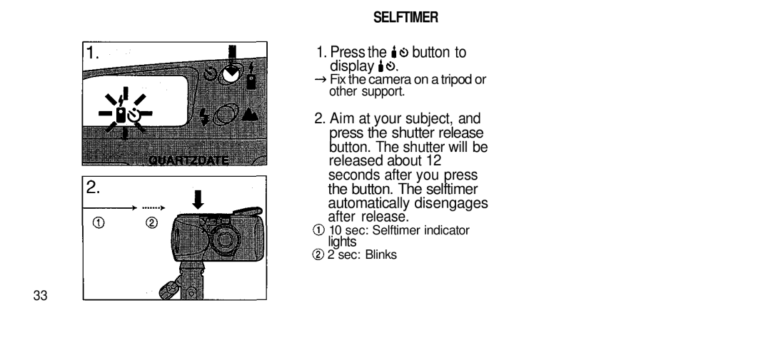 Olympus 80S manual Selftimer, Display, Lights 