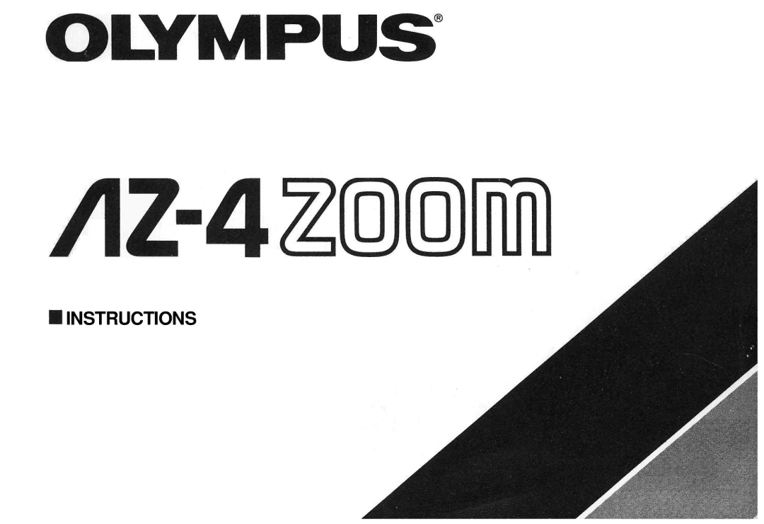 Olympus AZ-4 Zoom manual Instructions 