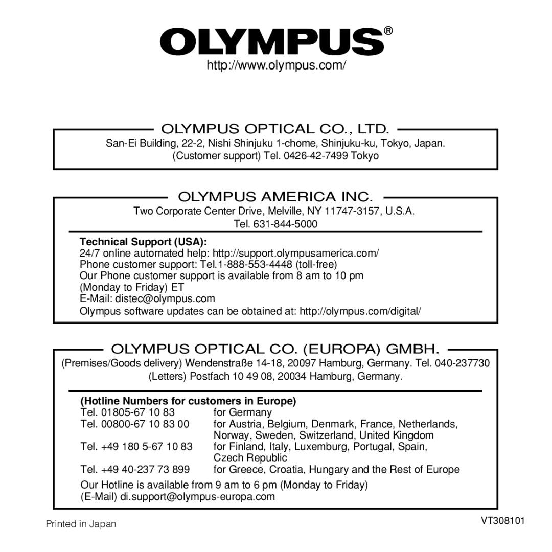 Olympus BU-200 instruction manual Olympus America INC 