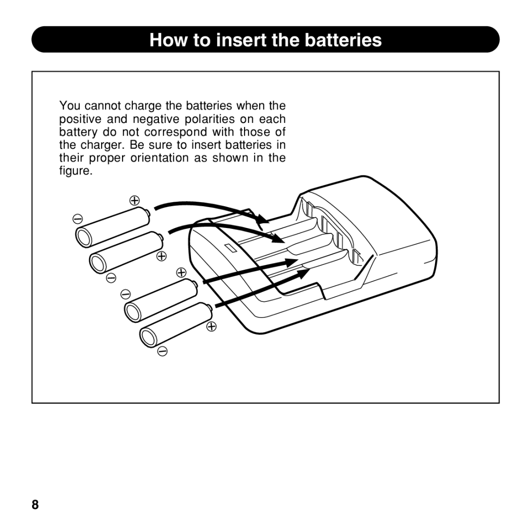 Olympus BU-200 instruction manual How to insert the batteries 