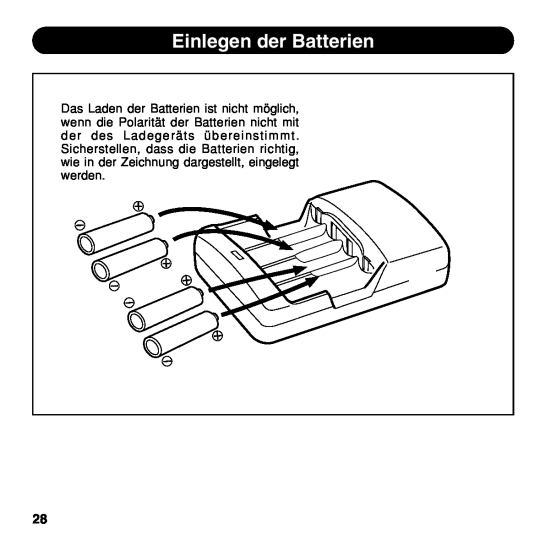 Olympus BU-200 instruction manual Einlegen der Batterien 