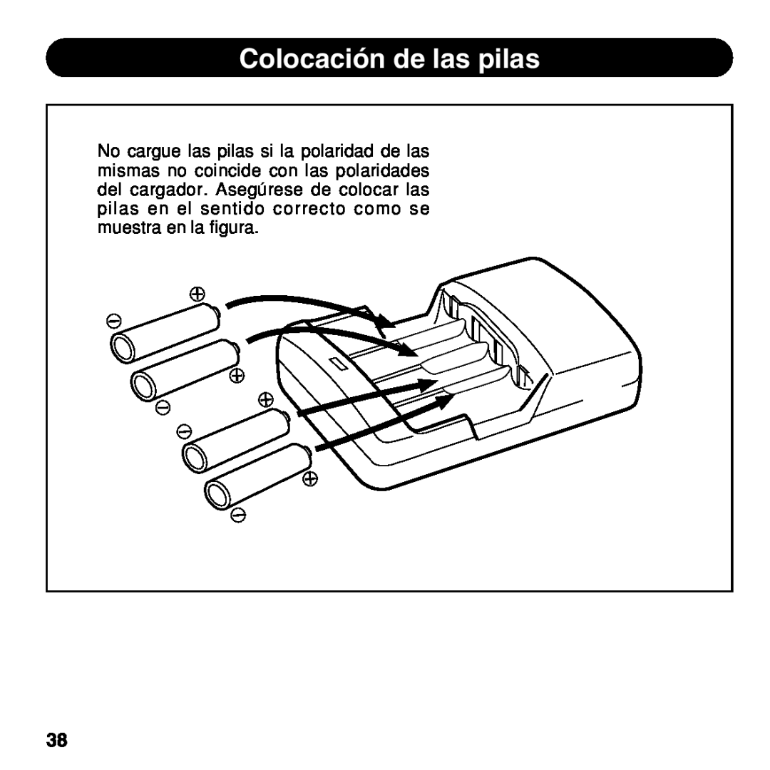 Olympus BU-200 instruction manual Colocación de las pilas 