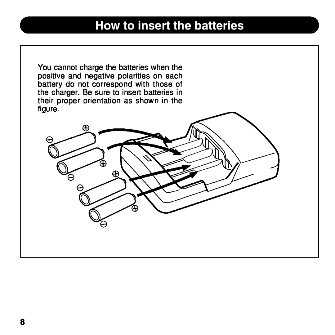 Olympus BU-200 instruction manual How to insert the batteries 