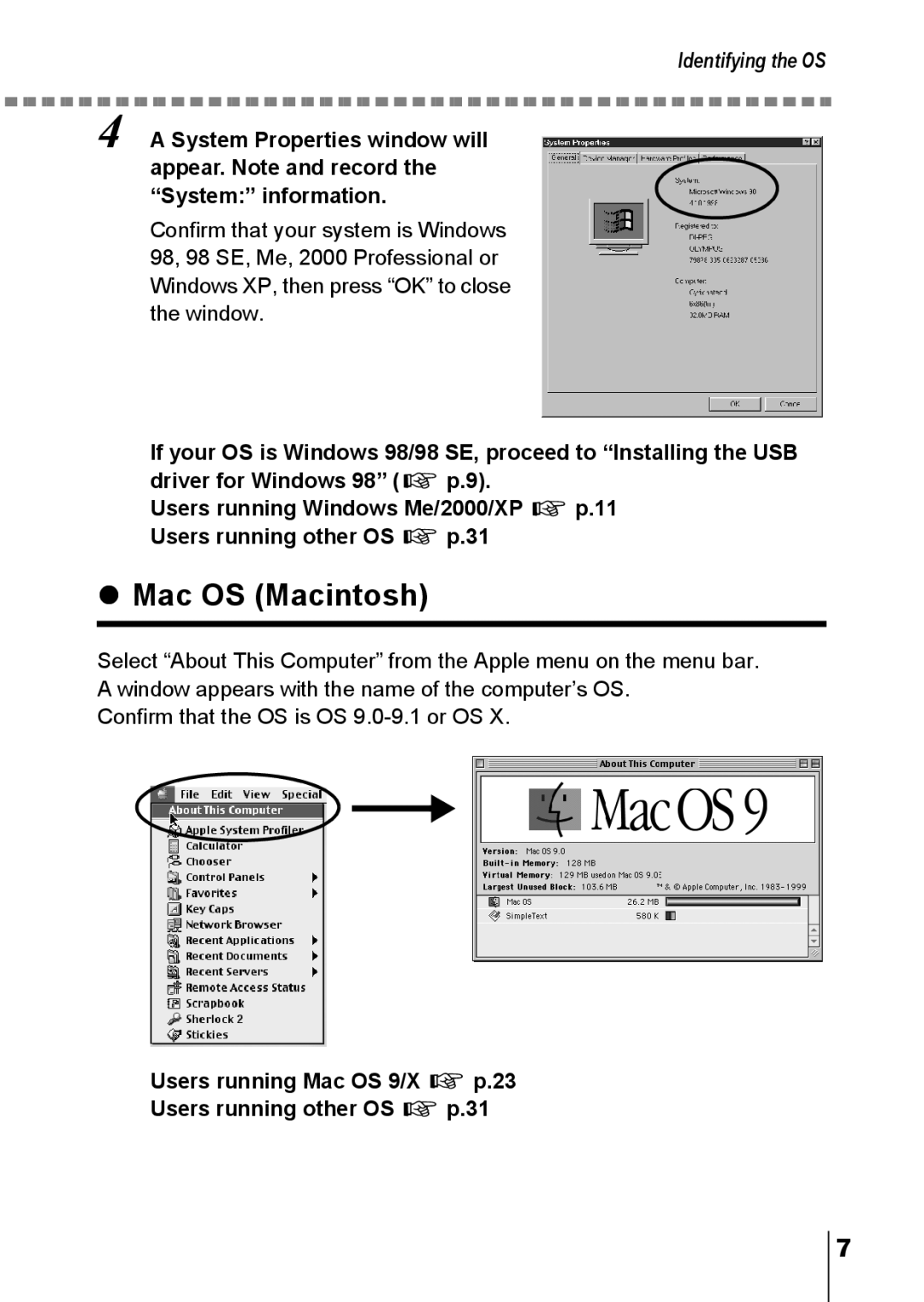 Olympus C-150 quick start Mac OS Macintosh 