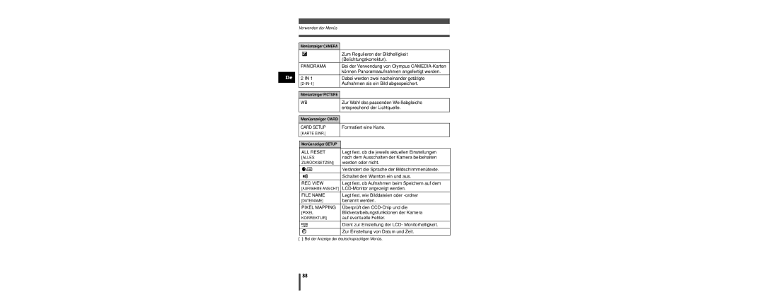 Olympus C-160 manual Zum Regulieren der Bildhelligkeit 