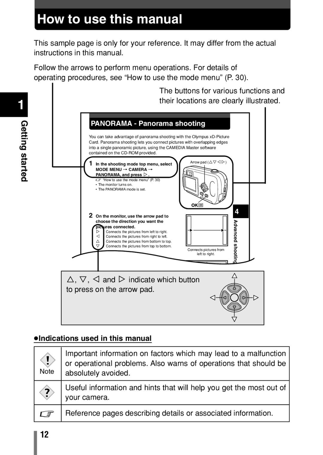 Olympus D390, D-390, C-150 operation manual How to use this manual, Indications used in this manual 