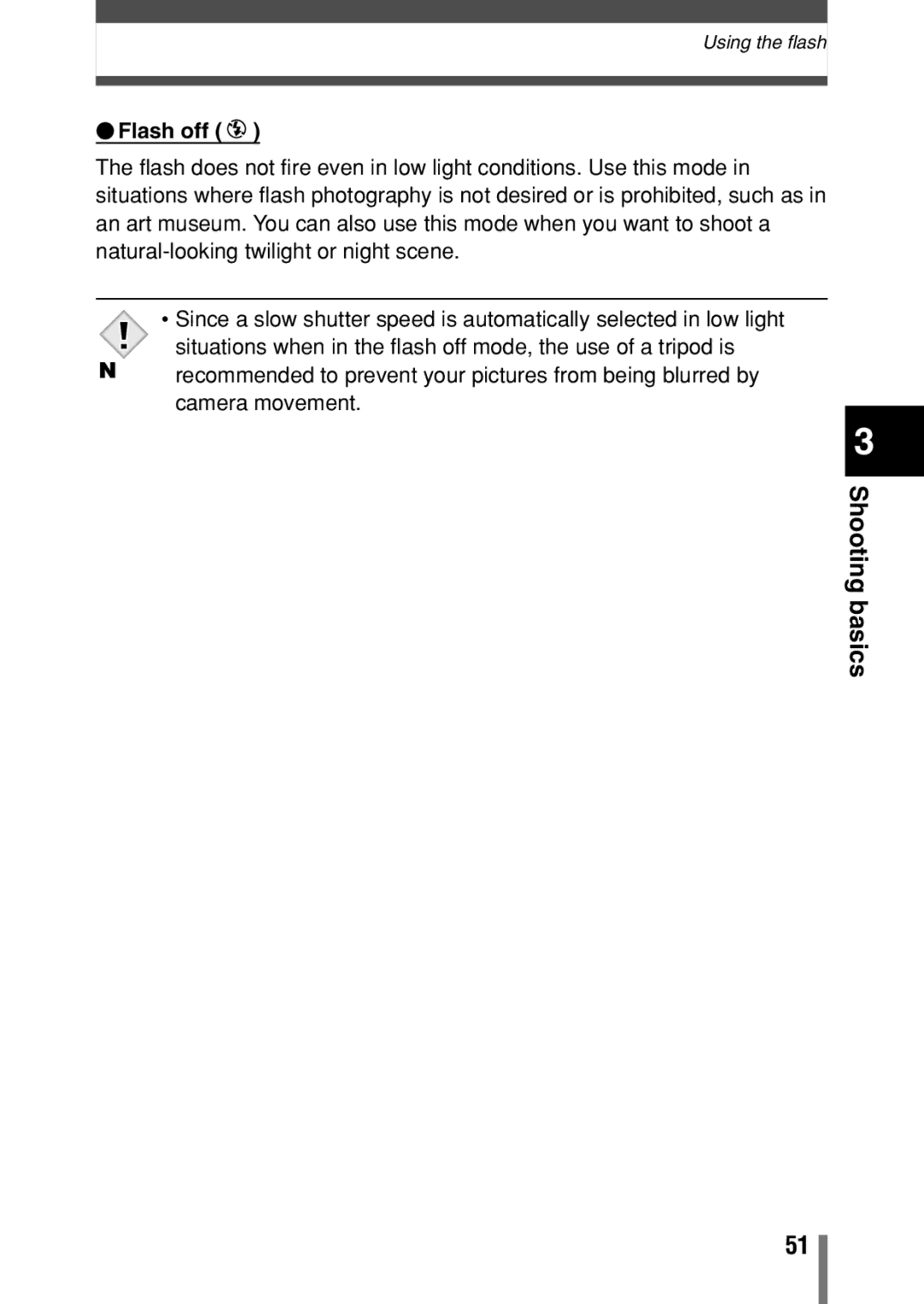 Olympus D390, D-390, C-150 operation manual  Flash off 