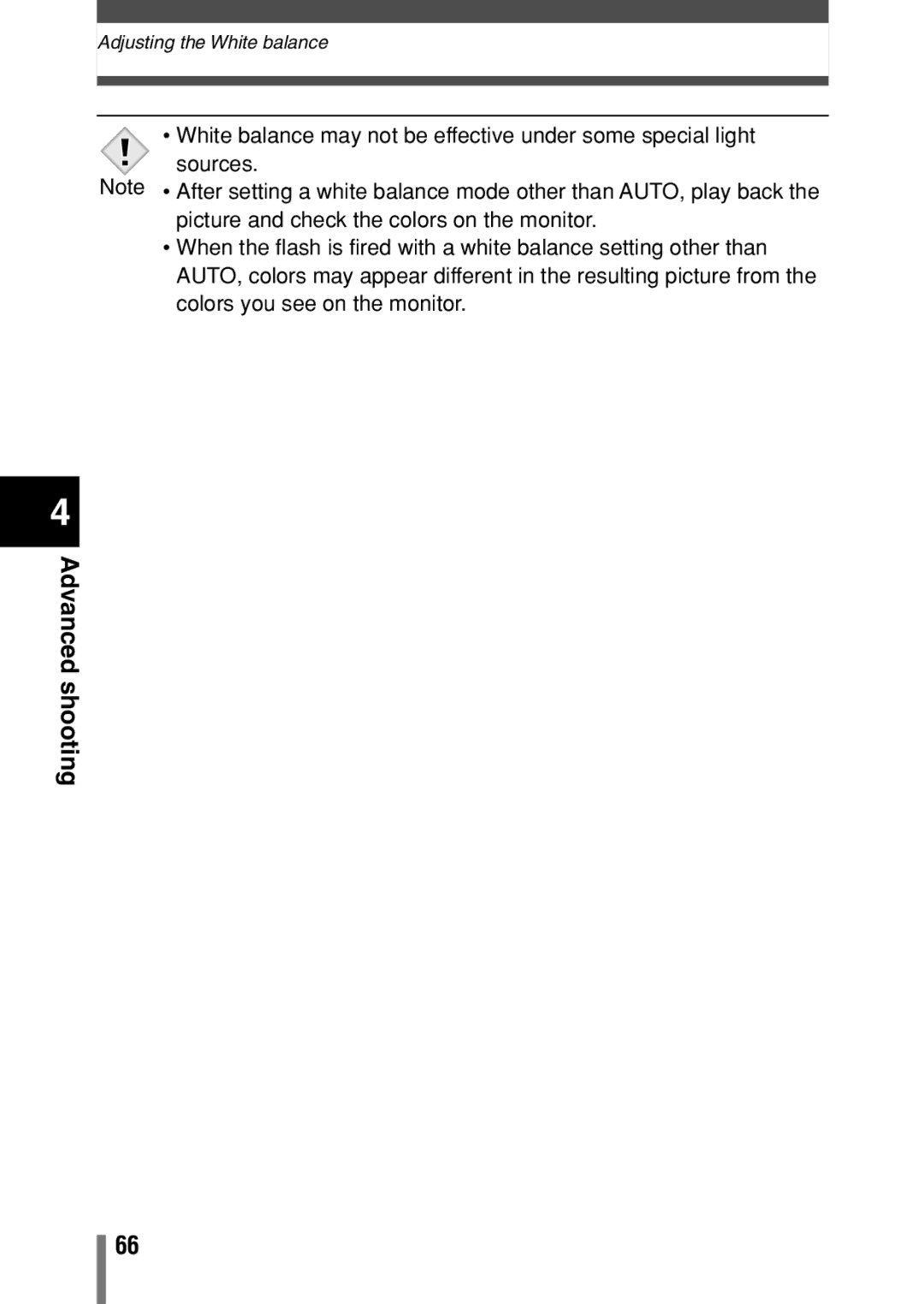 Olympus D390, D-390, C-150 operation manual Adjusting the White balance 