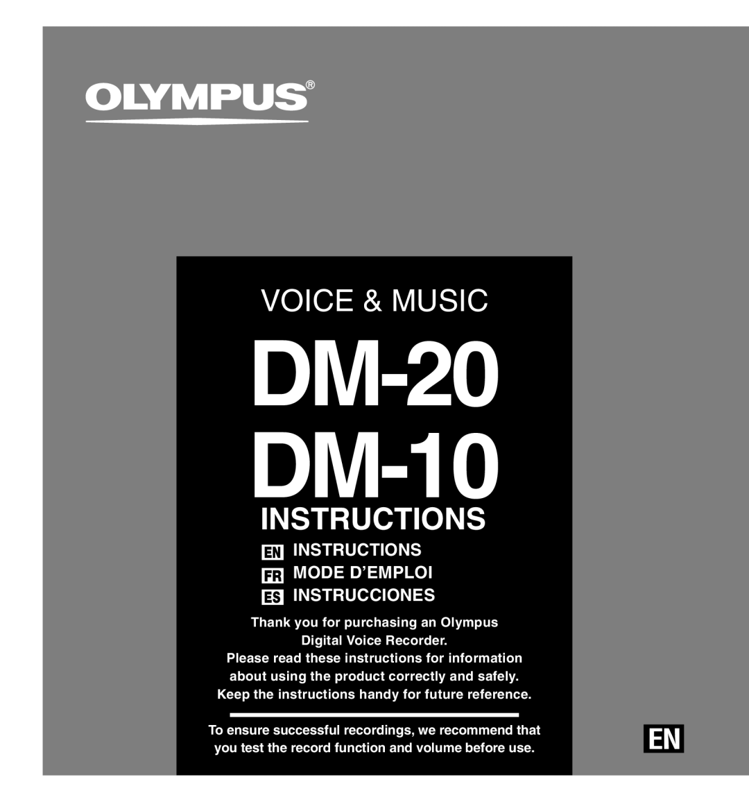 Olympus manual DM-20 DM-10 