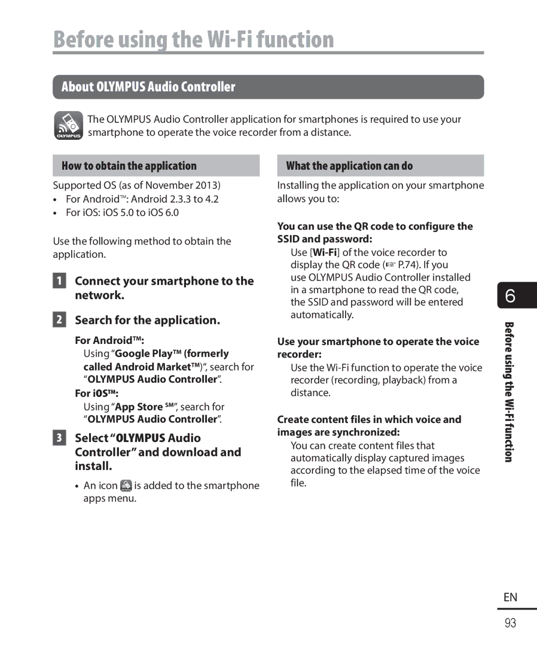 Olympus DM-901 user manual About Olympus Audio Controller, How to obtain the application, What the application can do 