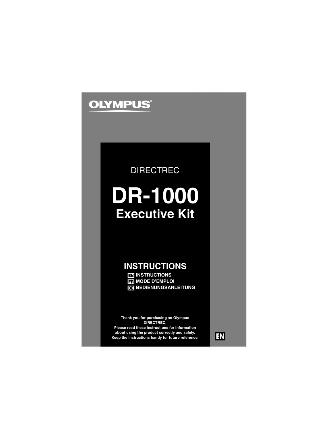 Olympus DR-1000 manual 