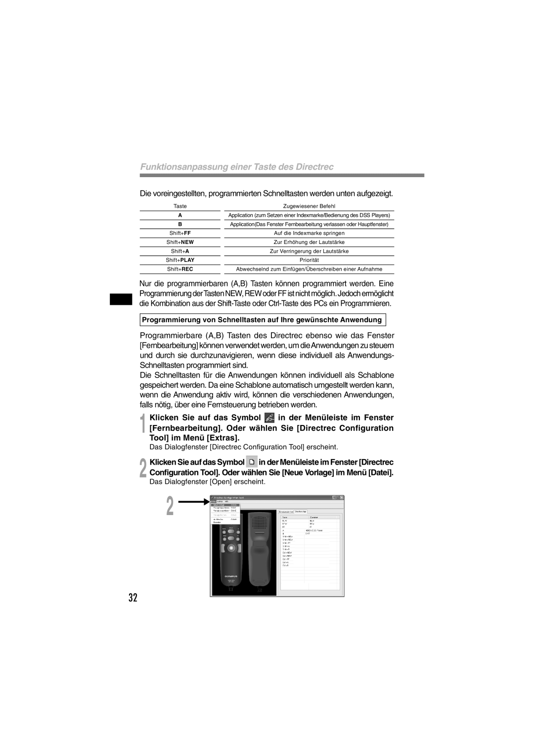 Olympus DR-1000 manual Das Dialogfenster Open erscheint 