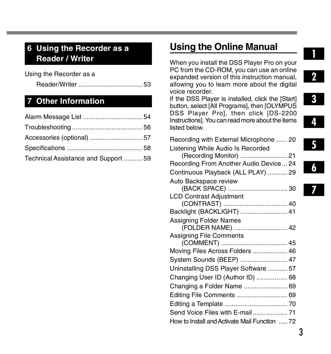 Olympus DS-2200 manual Using the Online Manual 