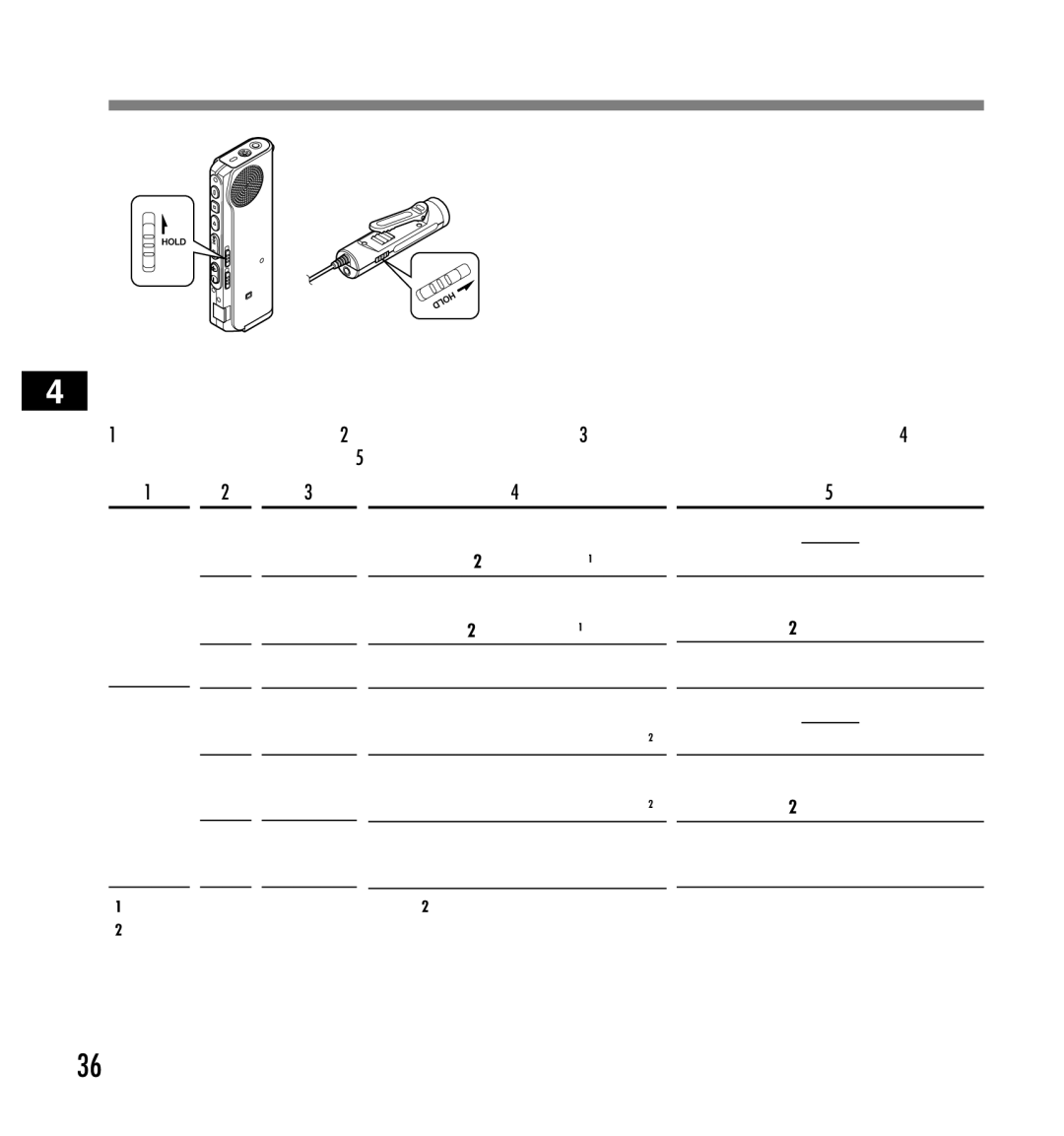 Olympus DS-2200 manual Running state when Hold is set, Remember to reset the Hold switch when using the recorder 