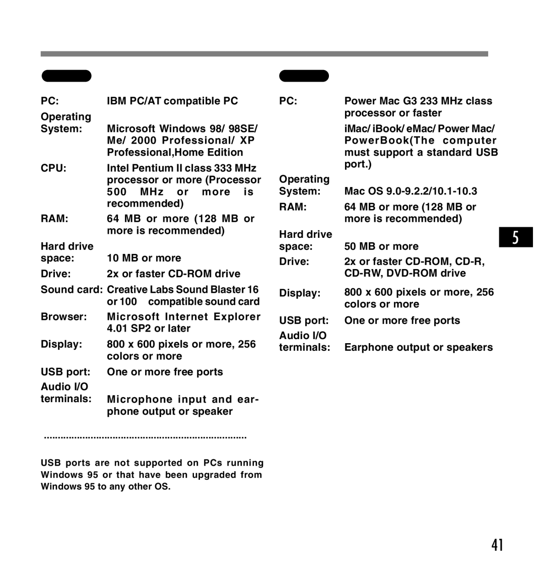 Olympus DS-2200 manual Operating Environment 