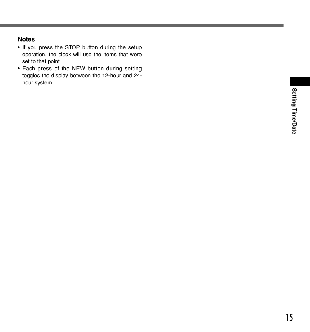 Olympus DS-3000 manual Setting Time/Date 