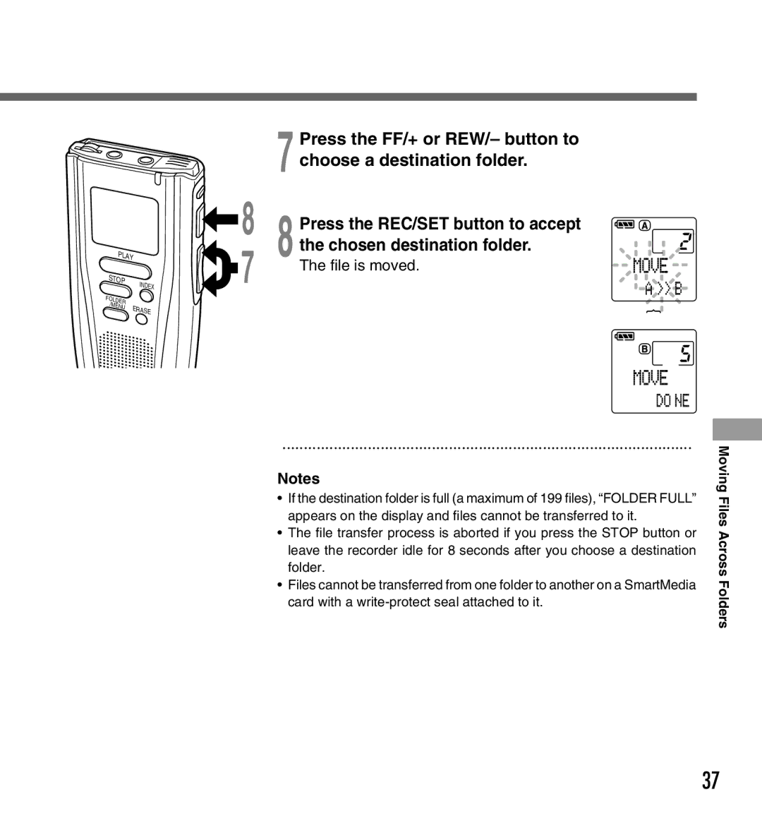 Olympus DS-3000 manual File is moved 