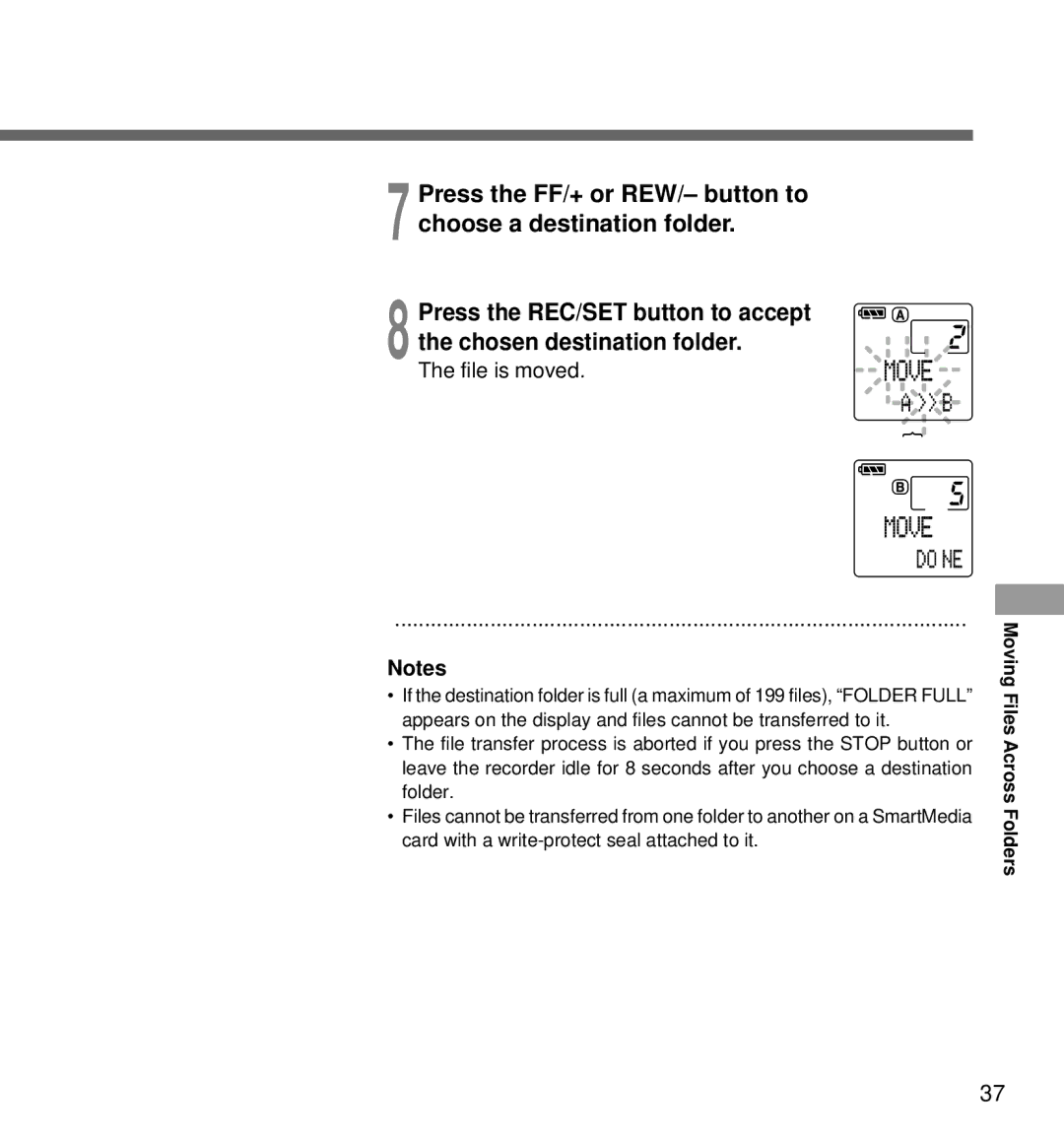 Olympus DS-3000 manual File is moved 