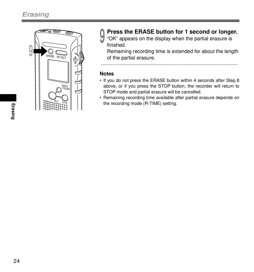 Olympus DS-320 manual Erase SP Dict 