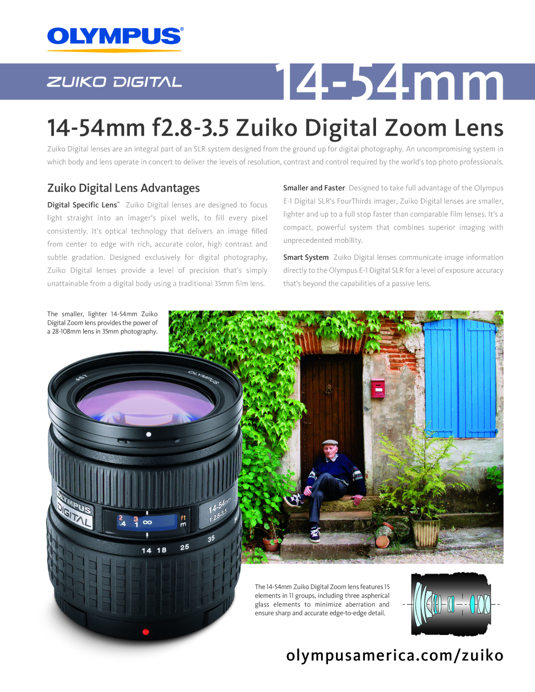 Olympus manual 14-54mm f2.8-3.5 Zuiko Digital Zoom Lens, Zuiko Digital Lens Advantages 