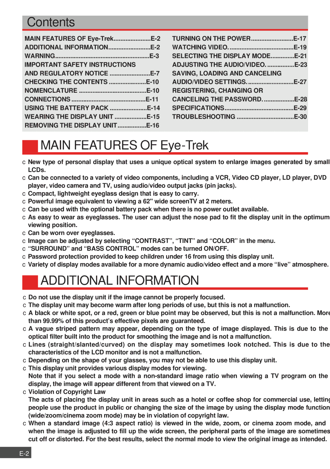 Olympus FMD-150W-US instruction manual Additional Information 