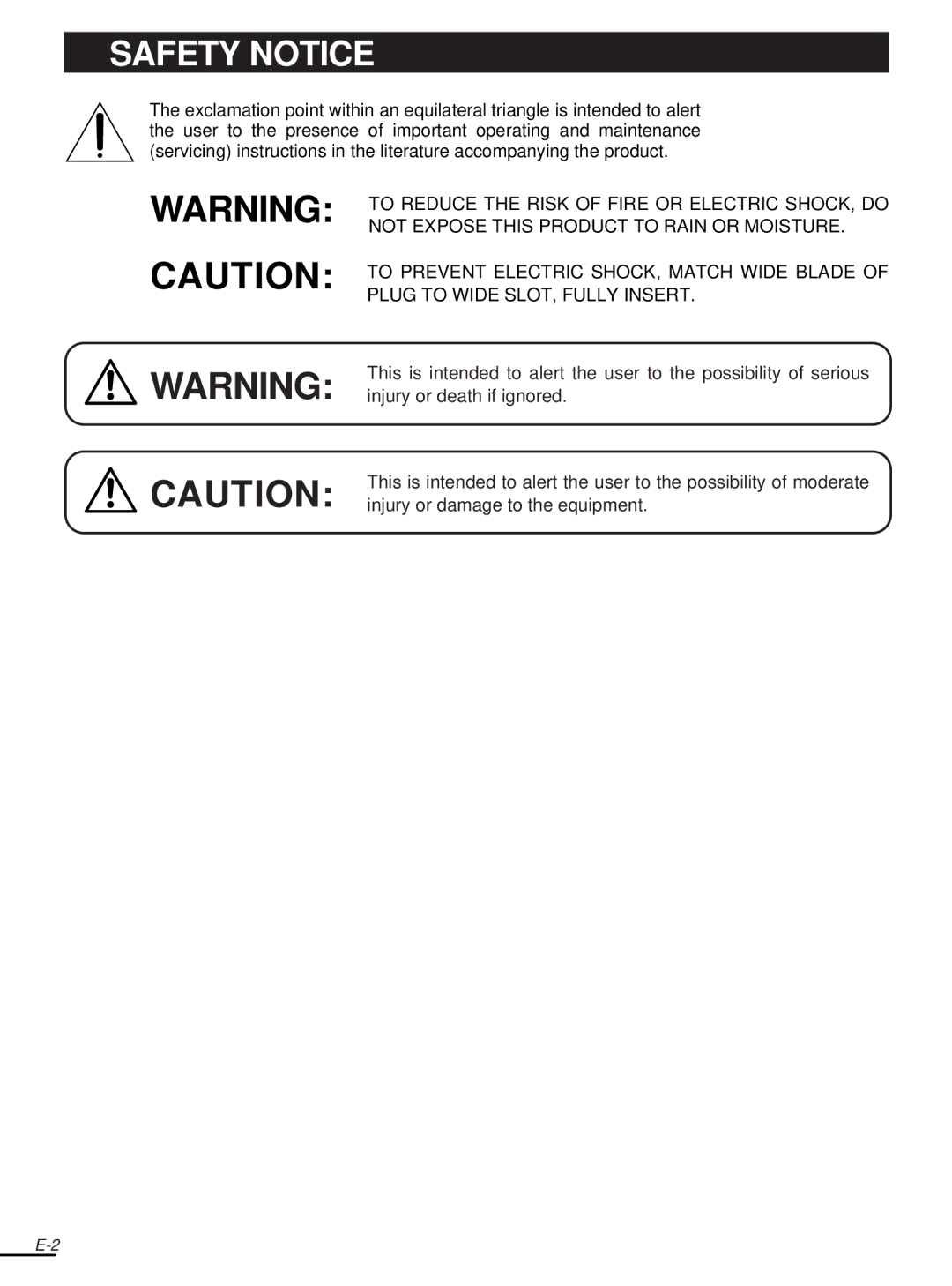 Olympus FMD-250W instruction manual Safety Notice 