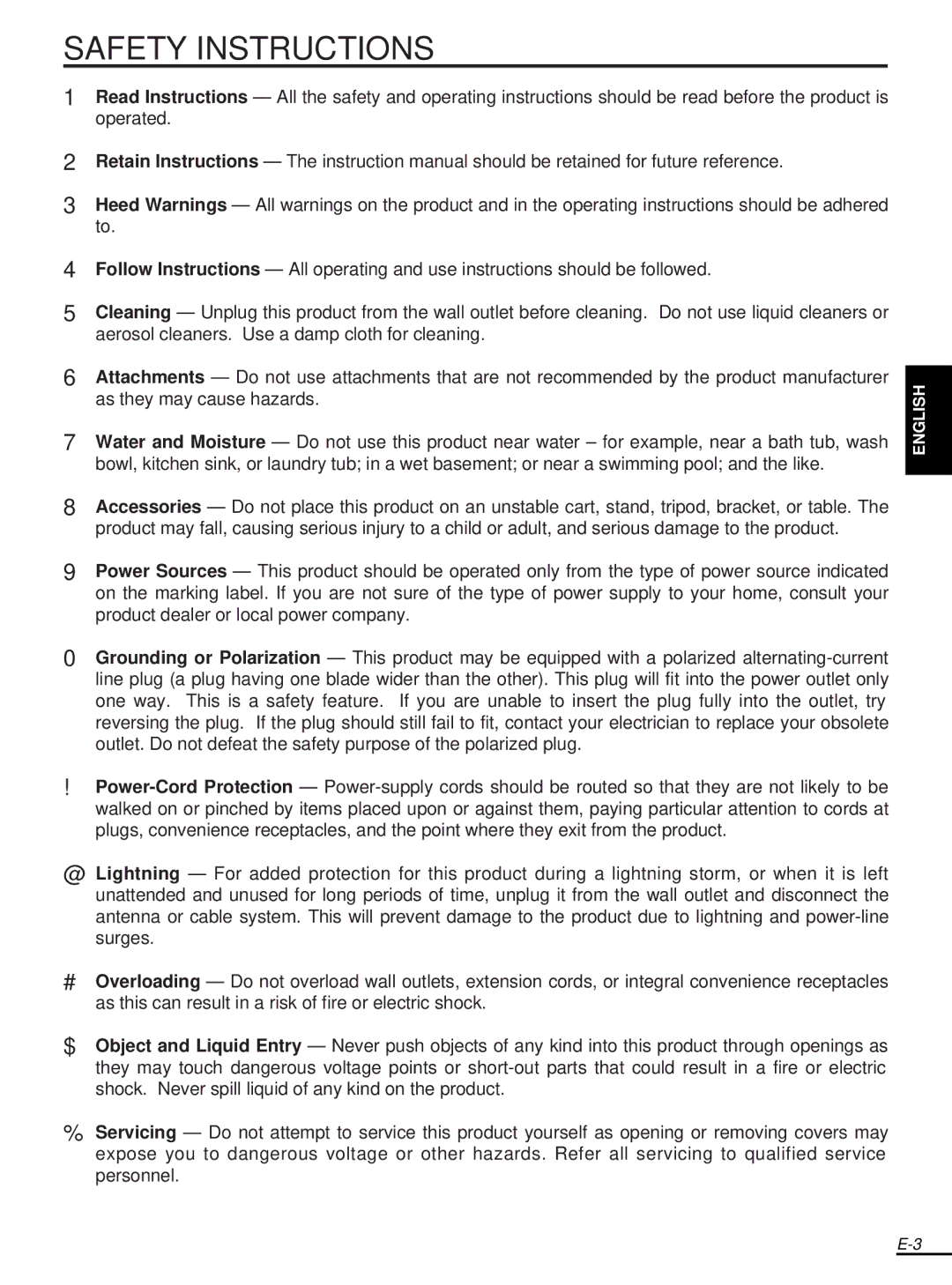 Olympus FMD-250W instruction manual Safety Instructions 