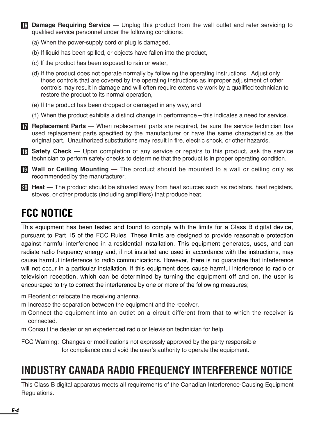 Olympus FMD-250W instruction manual FCC Notice 