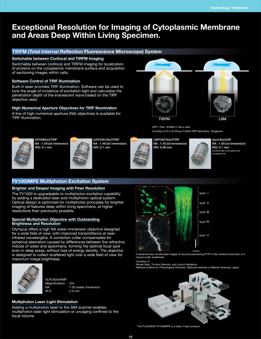 Olympus manual FV1000MPE Multiphoton Excitation System 