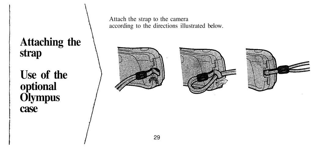 Olympus Infinity Stylus manual Use, Attaching the strap 