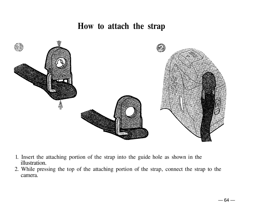 Olympus IS-1 manual How to attach the strap 