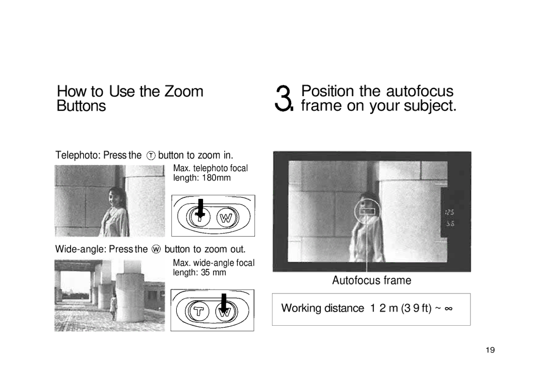 Olympus iS-3 DLX manual Max. telephoto focal Length 180mm, Max. wide-angle focal Length 35 mm 