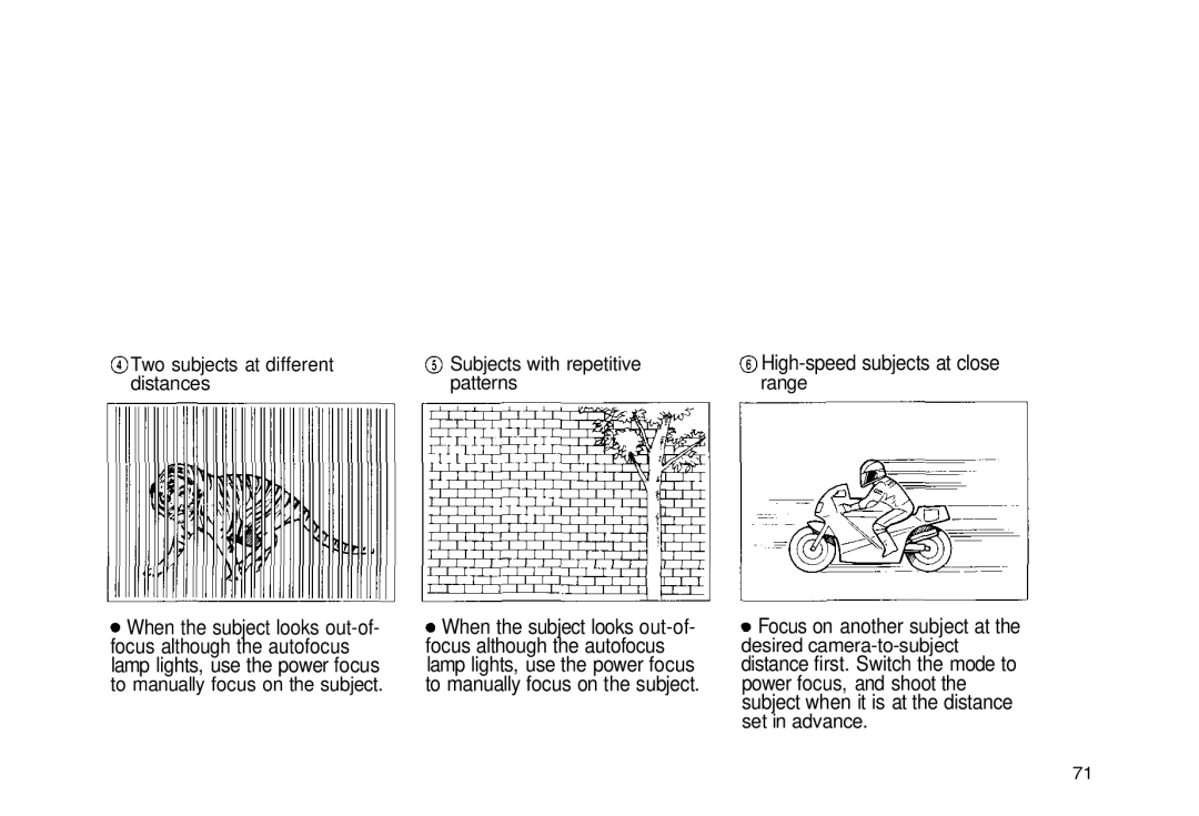 Olympus iS-3 DLX manual Two subjects at different distances, Set in advance 