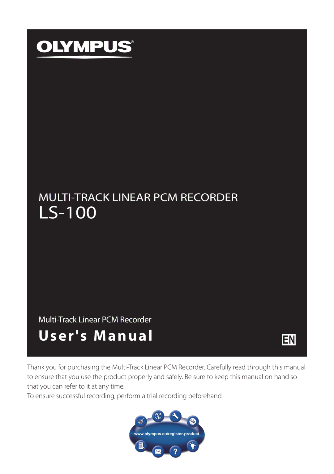 Olympus LS-100 user manual 