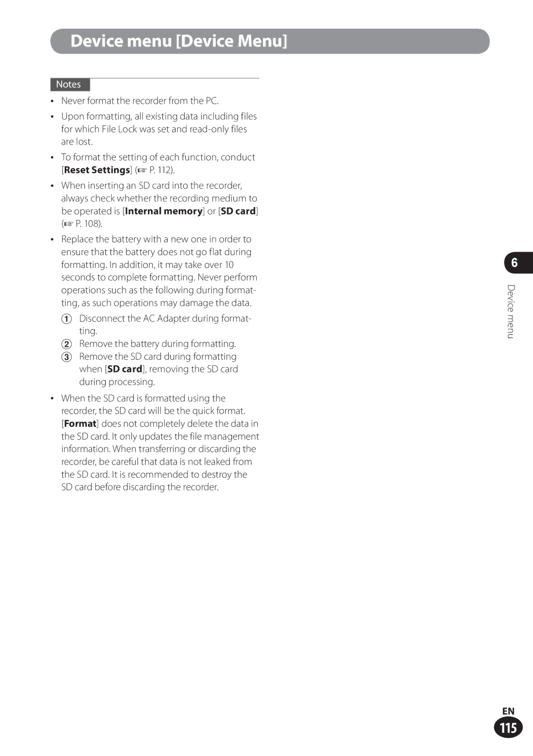 Olympus LS-100 user manual 115 