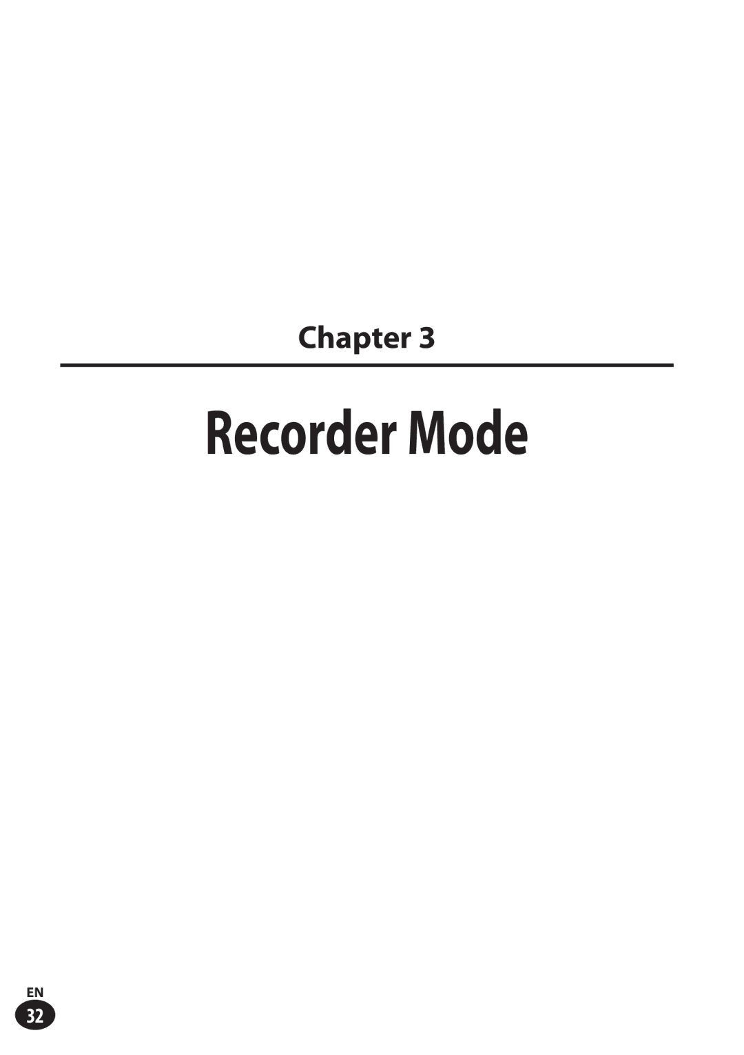 Olympus LS-100 user manual Recorder Mode 