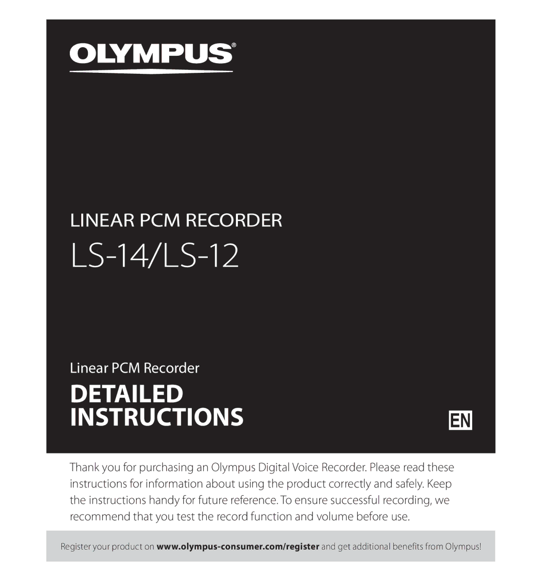 Olympus manual LS-14/LS-12 