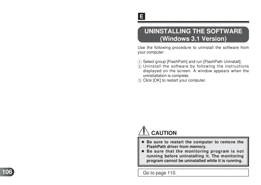 Olympus MAFP-1E manual Windows 3.1 Version, 106 