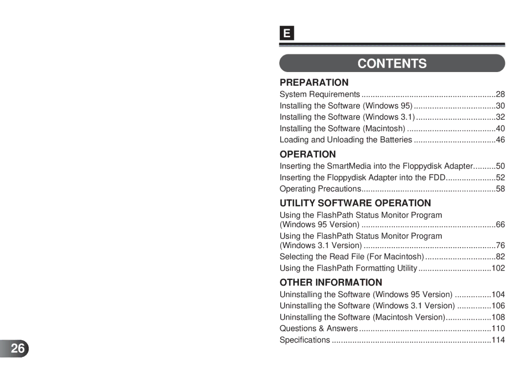 Olympus MAFP-1E manual Contents 