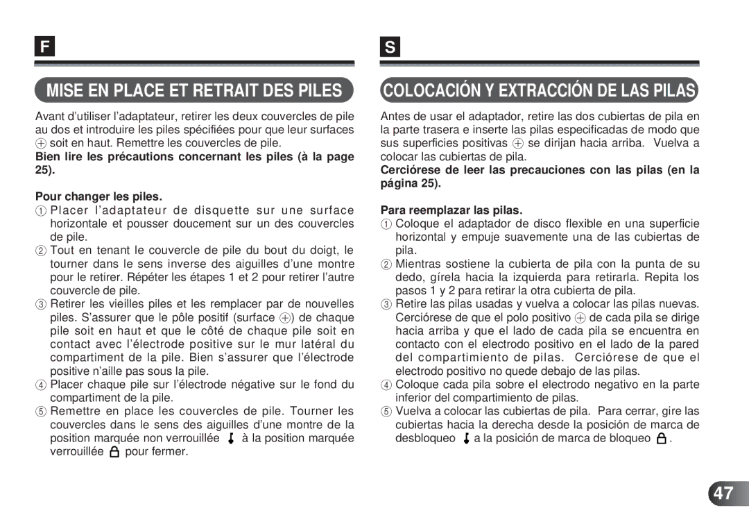 Olympus MAFP-1E manual Mise EN Place ET Retrait DES Piles 