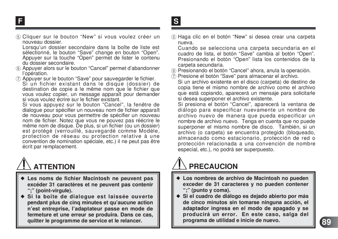 Olympus MAFP-1E manual Precaucion 